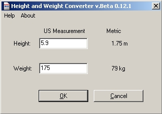 Height and Weight Converter, v. b 0.12.1
